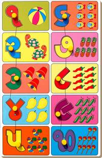 Little Genius Gujarati Count and Match Puzzle