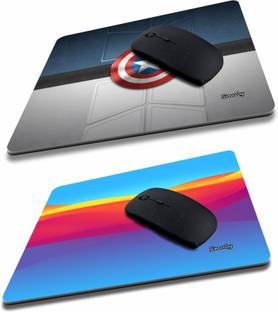 qivee captain sheild combo (5) Mouse Pad Non-Slip Rubber Base Mouse pad for Laptop & Desktop Non Slip Base Mousepad