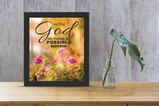 IBOTTIC BIBLE VERSE WALL FRAME Wood Wall Photo Frame