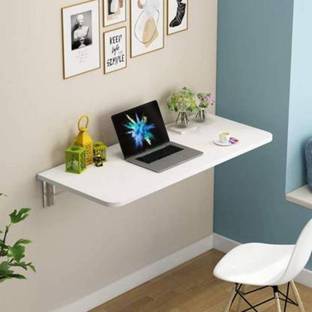 AVRIAN Wall Mounted Folding Table for Computer, Office work size 19x29 inches MDF Engineered Wood Study Table