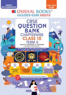 Oswaal CBSE Question Bank Chapterwise For Term-II, Class 10, English Language & Literature (For 2022 Exam)
