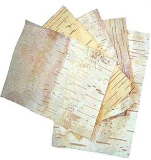 Yuvi Shoppe Original Bhojpatra Sheet | Bhoj Patra Sheet | Bhojpatra | Betula utilis | Bhurjapatra | Himalayan Birch- Set of 5 Wooden Yantra