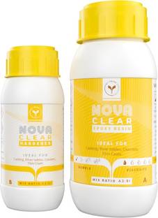 Nova Clear Deep Pour Epoxy Resin For thick castings 600 gm | Lay upto 1 inch in single pour Resin Art Medium