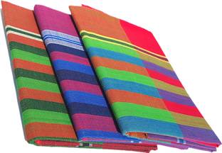 Bengal Enterprise Cotton 300 GSM Bath, Hair Gamcha Set