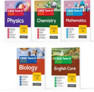 Arihant CBSE Physics ,Chemistry,Mathmatics ,Biology & English Core Term 2 Class 12 for 2022 Exam (Cover Theory and MCQs) (Set of 5 Books)