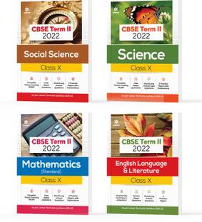 Arihant CBSE Science , Social science , Mathematics and English Language & Literature Term 2 Class 10 for 2022 Exam (Cover Theory and MCQs) (Set of 4 Books)
