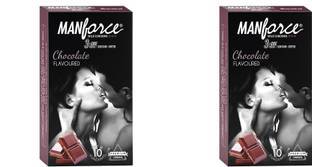 मैनफोर्स Chocolate flavor condom - 10 Pieces x Pack of 2 कंडोम