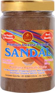 prarthana Sandal Premium Dhoop Powder Charcoal Free/Pollution Free, Box Pack (200GM Pack) Sandal Dhoop