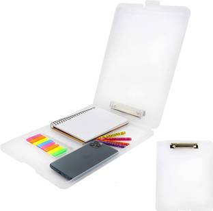 ATOOZED Clipboard with Storage || Paper Holder Storage Box || Writing Pad Document File Folder || A4 Size Plastic Storage Clipboard for Hospital, Office, School