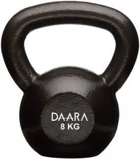 DAARA Premium Solid Cast Iron 8Kg Black Kettlebell