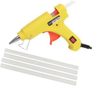 Pyzel Glue Gun 20 Watt With 4 Glue Sticks yellow Corded Gun Standard Temperature Corded Glue Gun (7 mm) Standard Temperature Corded Glue Gun