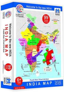 गेम फैक्ट्री Educational Jigsaw Puzzle Range for Kids (India MAP)