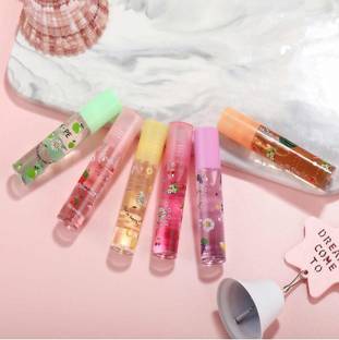 GFSU Roller Ball Crystal Lipstick Moisturizing Colorless Fruit Lip Gloss Nutritious Lasting Shiny Lip Oil Essence Flowers Lip FRUITY