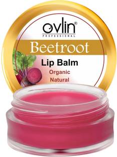 Ovlin PROFESSIONAL BEETROOT LIP BALM,MAKE LIPS SOFT & SUPPLE,ALL LIPS TYPES ORGANIC BEETROOT|Lip Butter | Lip Balm for Girls | Lip Care For Dark Lips | Paraben & Sulphate Free | Colored Lip Balm for Dry & Chapped Lips Rose (Pack of: 1,8GM) BEETROOTS & CHEERY