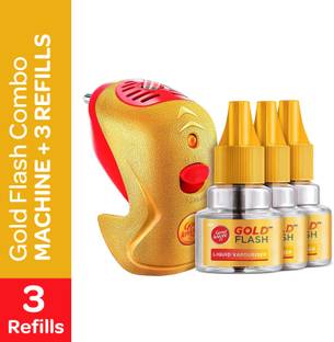 Good Knight Gold Flash Repellent Combo - Machine + Refills, Liquid Mosquito Vaporiser