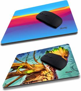 qivee Coloured Desirt COMBO (10) Mouse Pad Non-Slip Rubber Base Mouse pad for Laptop & Desktop Mousepad