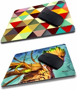 SMULY coloured triangles combo & groot mouse pad Non-Slip I Am Capable of Amazing Things, Motivational Quotes Printed Mouse Pad for Gaming Computer, Laptop, PC Mouse Pad (Multicolor) Non Slip Base Mousepad
