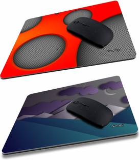 qivee circle 3d art combo (2) Mouse Pad Non-Slip Rubber Base Mouse pad for Laptop & Desktop Non Slip Base Mousepad