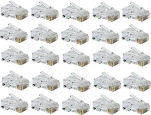 एटके (Pack of 25) RJ45 Connectors Modular 8 Pin Network Cable Plugs RJ-45 Adapter Crimps Network Connector Network Interface Card