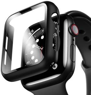 CallSmith Front and Back Screen Guard for Apple Watch 45mm Series 7 built-in Screen Protector With Bumper Matte Finish Case Cover Set, Case