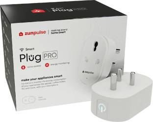 Zunpulse 16A Wi-Fi Smart Plug Pro with Energy Monitoring-Suitable for High Power Appliances (AC, Geyser, Motor, etc.), Works with Alexa and Google Assistant
