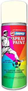 ABRO Spray Paint| Multipurpose Colour Spray Paint Can for Cars and Bikes - 19(Off White) | 400ml (Pack of 1) " White Spray Paint 400 ml
