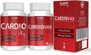 Vokin Biotech Natural Cardiovax 60 Tab + CardioPlus 60 Tab For Heart Health Pack of 2