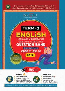 Educart Term 2 English Language and Literature Cbse Class 10 Objective & Subjective Question Bank 2022