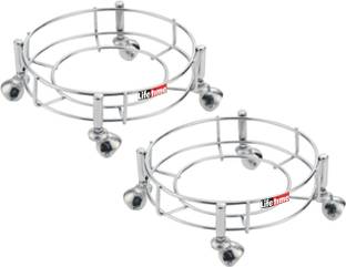 Lifetime Lifetime Cylinder Trolley - Pack of 2 Pieces, Steel Gas Cylinder Trolley