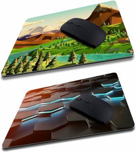 qivee Colourful Mountain Combo (7) Mouse Pad Non-Slip Rubber Base Mouse pad for Laptop & Desktop Non Slip Base Mousepad