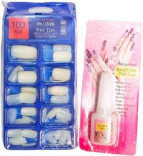 Ganesh Enterprise nail tips (Transparent) (White)
