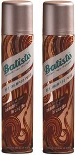 Batiste Dry Shampoo Plus With A Hint Of Colour Beautiful Brunette,400 ml ,Pack of 2