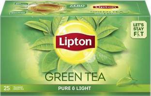 Lipton GREEN TEA PURE LIGHT 25 TEA BAGS PACK OF 2 50 P.C.S Lemon Green Tea Bags Box