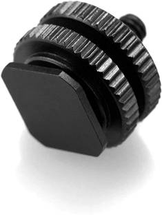 MILLETS Branded Durable Pro 1/4" Mount Adapter for Tripod Screw to Flash Hotshoe Camera and Monitor Tripod
