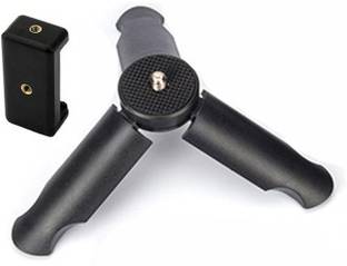 POZUB Extended Grip/Tripod Super Mini Tripod Stand, 1/4" Screw Mount MT-15 Universal Smartphone Gimbal Stabilizer Table Tripod for Mobile, camera Handheld Video Shooting Monopod Mini Vlog Tripod Rotatable 360 Rotation Stabilized Handheld Camera With Selfie Stick Tripod Online Course Video Recording Special Design for Streaming Mobile Video Stand Mobile Stand holder Tripod stand for camera Tripod, Monopod, Monopod Kit, Tripod Ball Head, Tripod Bracket, Tripod Kit, Tripod Clamp