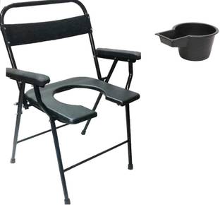 MUBBA Bedside Toilet Seat for patients and old age people Commode Shower Chair