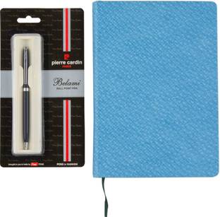 Concept Raphia Diary with Pierre Cardin Pen A5 Gift Set Ruled 336 Pages