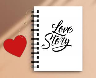 DI-KRAFT "Love Story" Notebook for Gift , home & office use spiral diary with Dangler (6*8 Inch) A5 Diary Unruled 160 Pages
