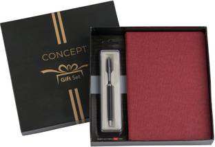 Concept Canvas Diary with Pierre Cardin Pen A5 Gift Set Ruled 336 Pages