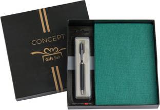 Concept Canvas Diary with Pierre Cardin Pen A5 Gift Set Ruled 336 Pages