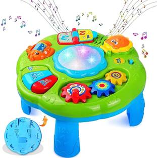 RVM Toys Musical Learning Activity Table Early Education Development Play Activity Center Tables Toy for Kids Toddler Infant Baby Boys & Girls Toys for 1 & 2 Years Old