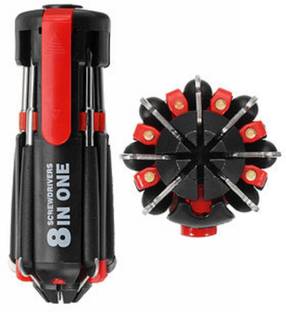 Satguru Sales 8 in 1 Multifunctional Screwdriver Set With Led Torch Combination Screwdriver Set