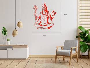 Aquire 60 cm AQ- Lord Shiva Red Self Adhesive Sticker