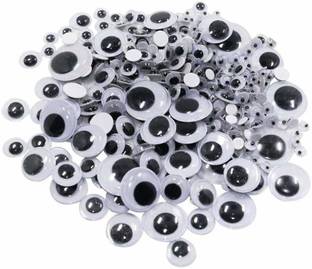 KHUSHA CREATIONS Goggly eyes / Mix Size moving eyes / Goggly eyes for Craft , Decorations , DIY , etc. (100 pieces)