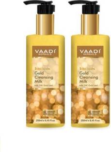 VAADI HERBALS gold cleansing milk with 24 Carat Gold leaf - best body lotion for glowing skin
