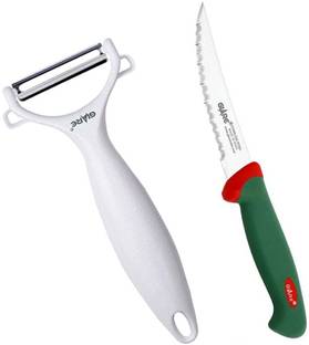 Glare 2 Pc Steel Knife Set Peeling Knife GA-132 & Steak Knife GA-103-Multicolour