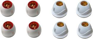 Electro Factory Red Ring Bulb Holder and White Fancy Bulb Holder Pack of 8 Plastic Light Socket