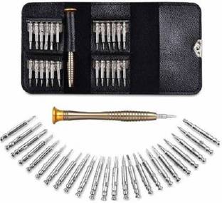 InfiZone 25 in 1 Interchangeable Multipurpose Precision Mini Screwdriver Set Magnetic Slot Wrench Bits Repair Tools Kit Set Combination Screwdriver Set for Home Appliances Laptop Mobile Computer etc. Standard Screwdriver Set (Pack of 25) Standard Screwdriver Set