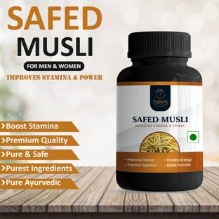 7 Days Safed Musli Extract Capsules for Strength, Immunity & Stamina-B2(60 Capsules)