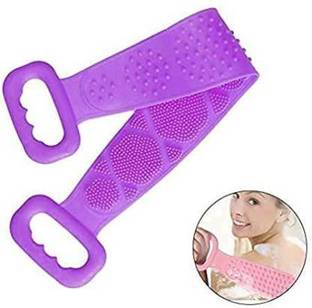 AMAZING STAR FASHION ilicone Body Back Scrubber, Double Side Bathing Brush for Skin Deep Cleaning Massage, Dead Skin Removal Exfoliating Belt for Shower, Easy to Clean, Lathers Well for Men & Women / Back Scrubber belt